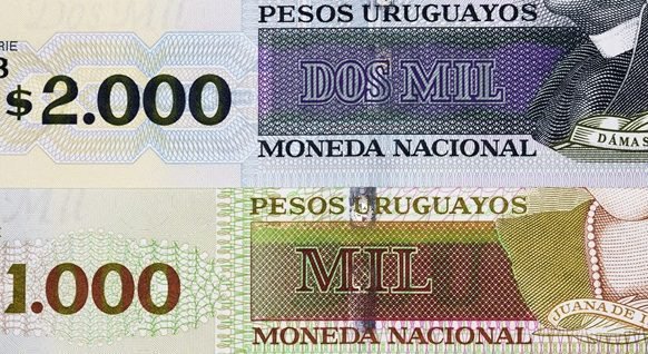 O Uruguai Moeda do Uruguai Peso Uruguaio Dinheiro