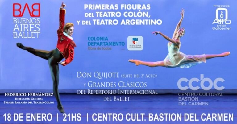 O Buenos Aires Ballet traz a Colonia del Sacramento uma noite inesquecível no Centro Cultural Bastión del Carmen.