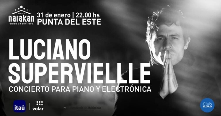 Luciano Supervielle se apresenta em Pueblo Narakan em um concerto para piano e música eletrônica.