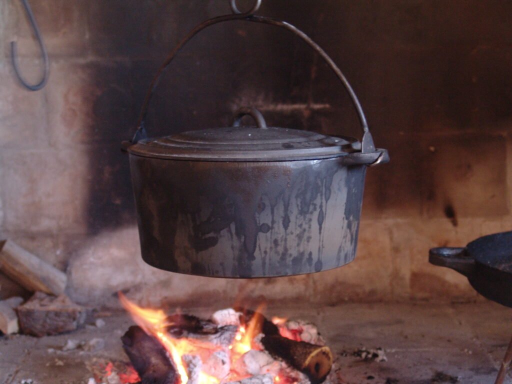panela em fogo
