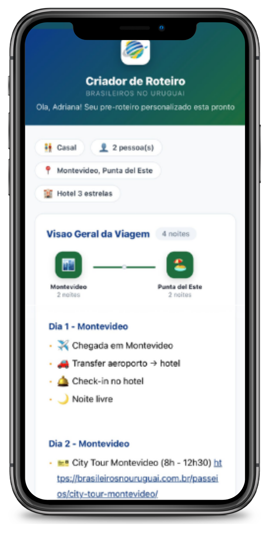Planejador Roteiro Viagem Uruguai Montevideo Punta